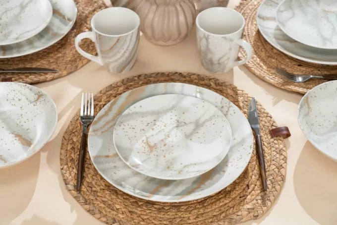 ARDESTO Dinner plate Sparkle, 27cm, porcelain, multi-colored