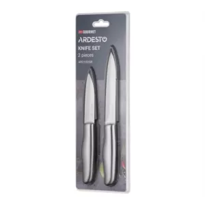 ARDESTO Набор ножей Gemini Gourmet, 2 предмета, нержавеющая сталь, пластик, серый