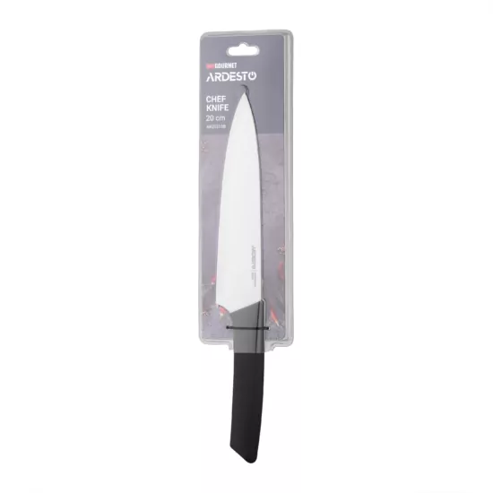 ARDESTO Кухонный нож поварской Gemini Gourmet, 20см, нержавеющая сталь, пластик, черный