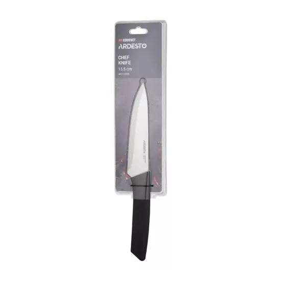 ARDESTO Кухонный нож поварской Gemini Gourmet, 15.5см, нержавеющая сталь, пластик, черный