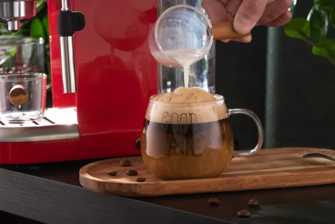ARDESTO Mug Set with handles Good Morning, 430ml, 2pcs, borosilicate glass, transparent