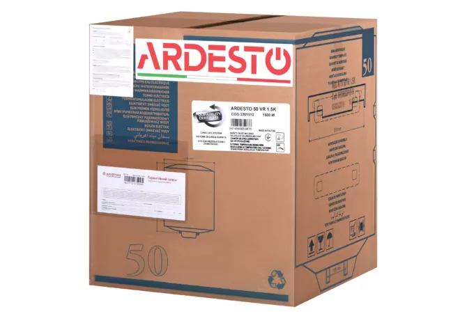 ARDESTO Водонагреватель электр. NEU NTS 50 V 1.5K EU2 круглый, 50л, 1,5кВт, мех. упр-ние, C, Италия, белый
