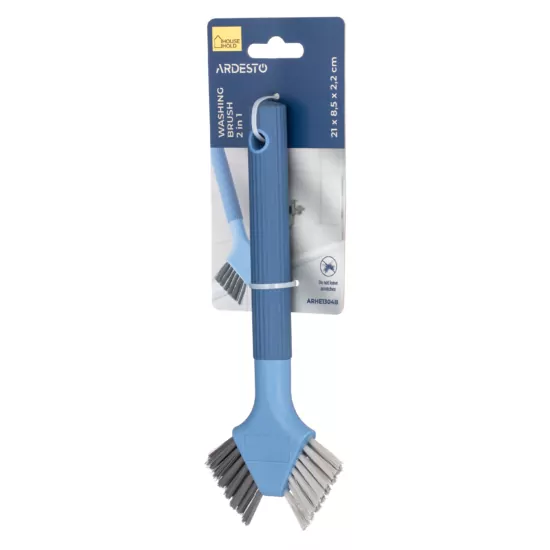 ARDESTO Washing Brush 2 in 1 21×8.5×2.2cm, plastic, blue