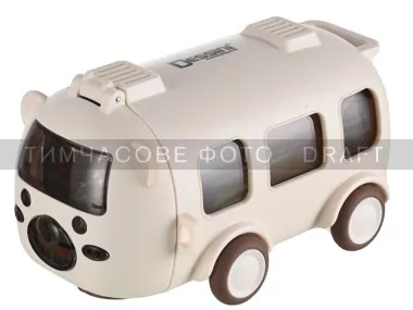 ARDESTO Пляшка для води Bear Bus 500мл, пластик, білий