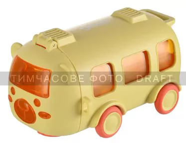 ARDESTO Пляшка для води Bear Bus 500мл, пластик, жовтий