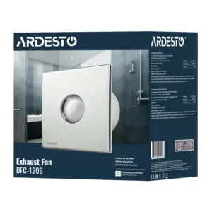 ARDESTO Bathroom Exhaust Fan BFC-120S 20 W, 120 m3/h, 2300 rpm, 33 dB, silver