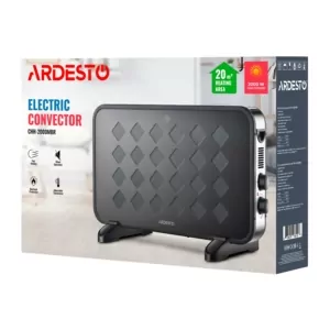 ARDESTO Convector, 20m2, 2000w, mechanical control, open heating element, black