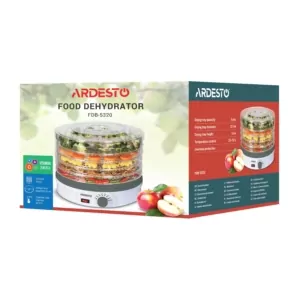ARDESTO Dryer for products FDB-5320, 245W, pallets -5x3cm, diameter-32cm, max-70°С, temperature adjustment, plastic, white