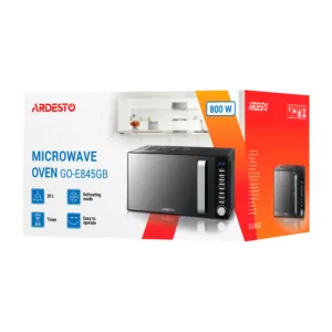 ARDESTO Микроволновая печь, 20л, электр. управл., 800Вт, дисплей, откр.ручкой, черный
