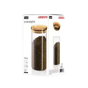 ARDESTO Банка для зберігання Fresh 1100мл, скло, пластик, прозорий