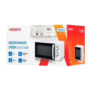 ARDESTO Микроволновая печь, 20л, мех. управл., 700Вт, откр.ручкой, белый
