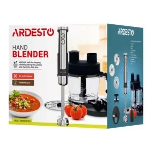 ARDESTO Blender submersible HBSG-1000WHCHSL, 1000W, 7in1, bowl-2000ml, black-silver