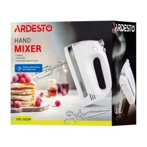 ARDESTO Миксер ручной 300Вт, насадки-4, турборежим, белый