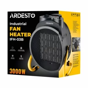 ARDESTO Heating gun, 30m2, 3000w, mechanical control, 340 m3/h, ceram. heating element, black