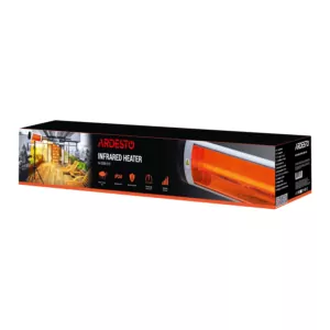 ARDESTO Infrared heater quartz, 12m2, 2500w, mechanical control, grey/black