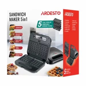 ARDESTO Мультимейкер, 700Вт, коплект-5 пластин, корпус-пластик, чорний