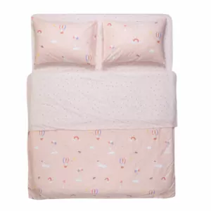 ARDESTO Bedding set 2.0 Gloria, sateen, joy, pink, duvet cover 200x220cm, bed sheet 230x240cm, pillowcases (2) 50x70cm, 100% cotton
