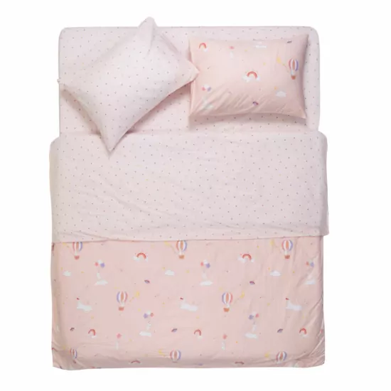 ARDESTO Bedding set 2.0 Gloria, sateen, joy, pink, duvet cover 200x220cm, bed sheet 230x240cm, pillowcases (2) 50x70cm, 100% cotton