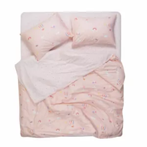 ARDESTO Bedding set 2.0 Gloria, sateen, joy, pink, duvet cover 200x220cm, bed sheet 230x240cm, pillowcases (2) 50x70cm, 100% cotton