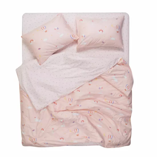 ARDESTO Bedding set 2.0 Gloria, sateen, joy, pink, duvet cover 200x220cm, bed sheet 230x240cm, pillowcases (2) 50x70cm, 100% cotton
