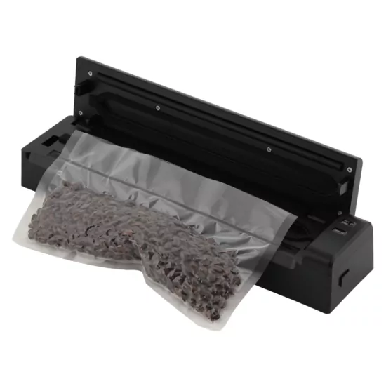ARDESTO Vacuum Sealer for rolls and packages, 110W, 28сm, electronic control, +1 roll, plastic, black
