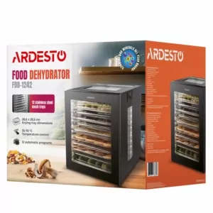 ARDESTO Dryer for products FDB-1242, 850W, pallets -12x3cm, max-70°С, timer, electronic control, stainless steel, black