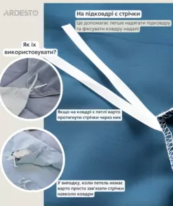 ARDESTO КПБ 2.0сп Gloria, пододеяльник 200х220см, простынь 230х240см, наволочки (2) 50х70см, 100% хлопок, сатин, геометрия, серый