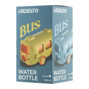 ARDESTO Бутылка для воды Bear Bus 500мл, пластик, голубой